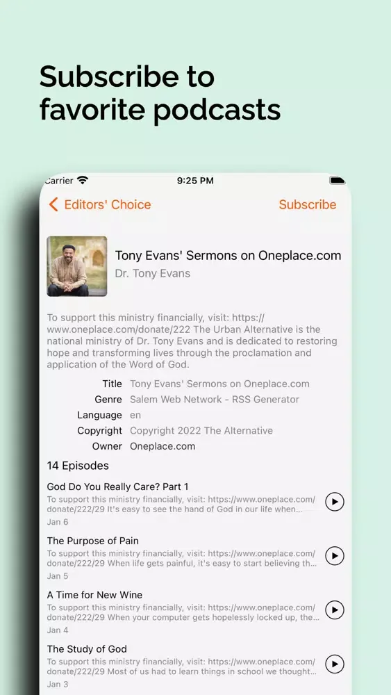 Zrzuty ekranu OnePlace: Daily Audio Bible