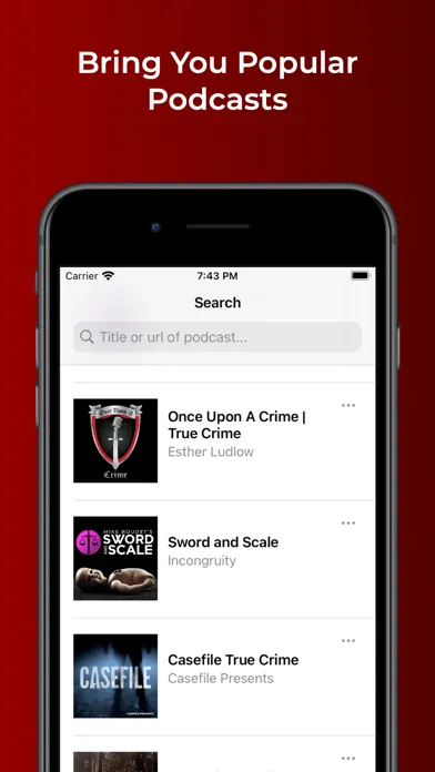 Ảnh chụp màn hình của True Crime Podcast