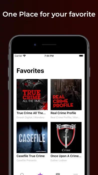 Ảnh chụp màn hình của True Crime Podcast