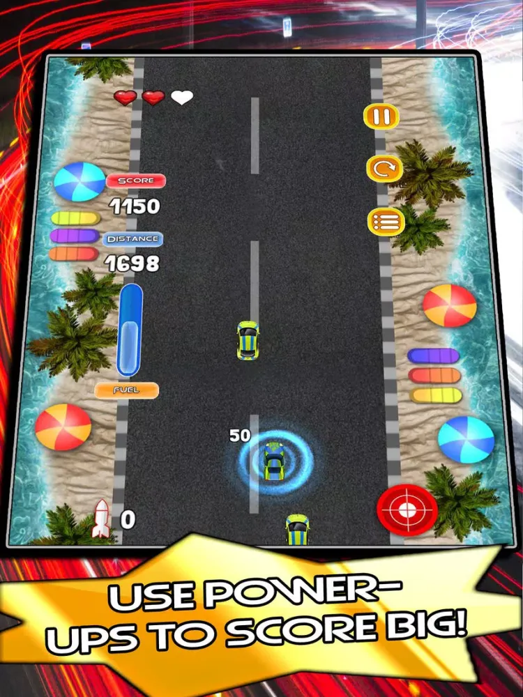 Captures d'écran de ``A Road Rivals Smash Traffic Riot Racing Game iPad 