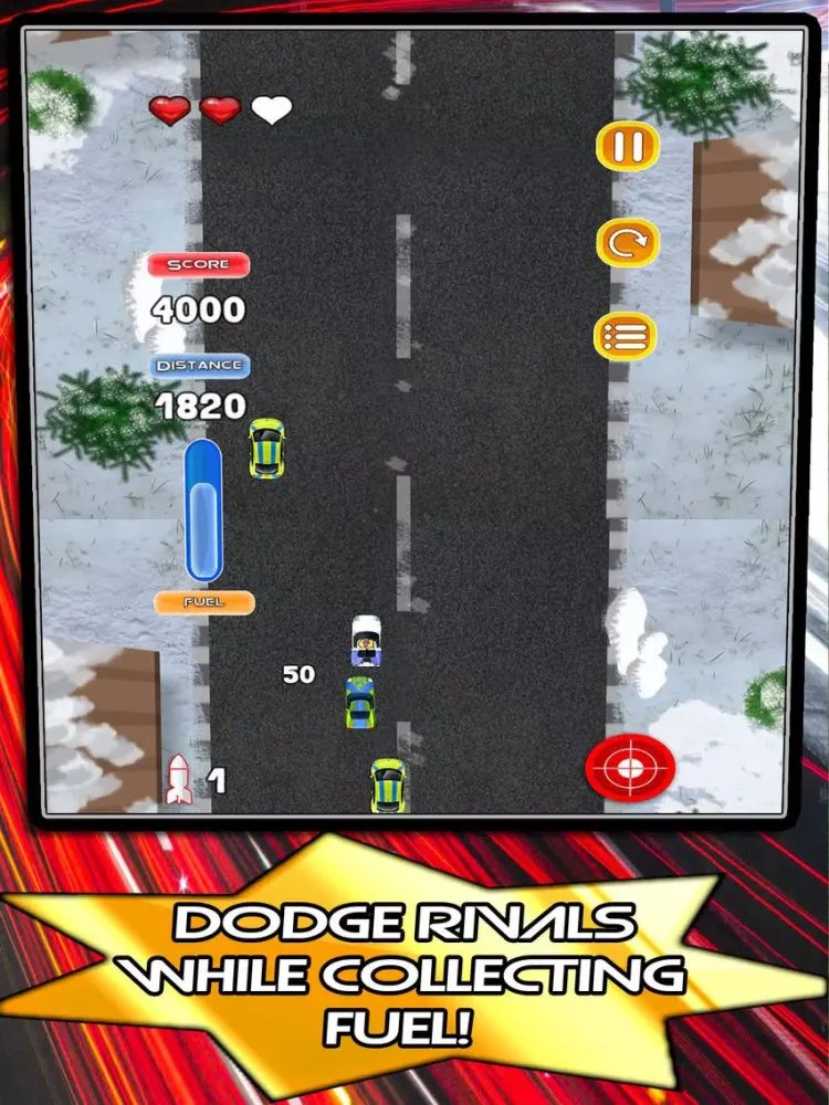Captures d'écran de ``A Road Rivals Smash Traffic Riot Racing Game iPad 