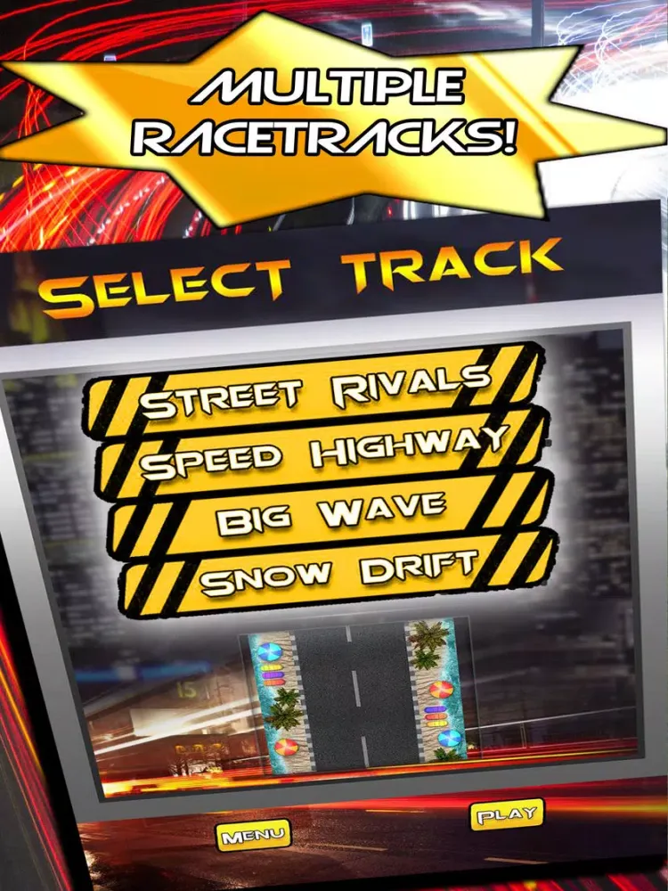 Captures d'écran de ``A Road Rivals Smash Traffic Riot Racing Game iPad 