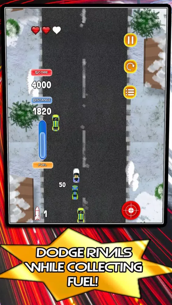 Captures d'écran de ``A Road Rivals Smash Traffic Riot Racing Game