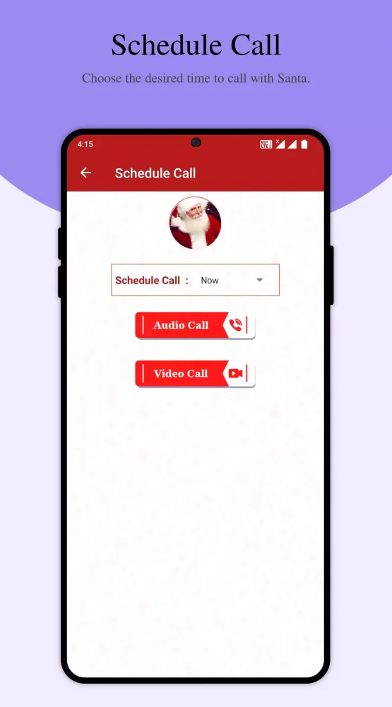 Tangkapan layar Video Call From Santa Claus
