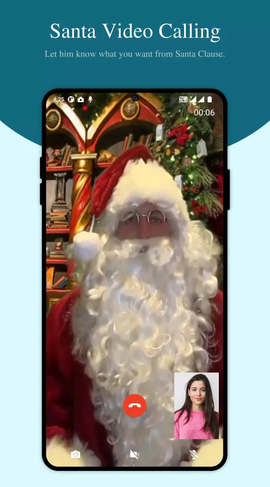 Tangkapan layar Video Call From Santa Claus