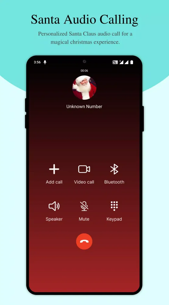 Tangkapan layar Video Call From Santa Claus