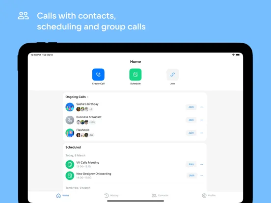 VK Calls: Online Video Calls iPad  スクリーンショット