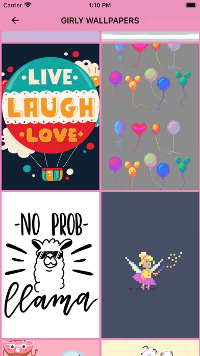 ภาพหน้าจอของ Girly Backgrounds & Wallpapers