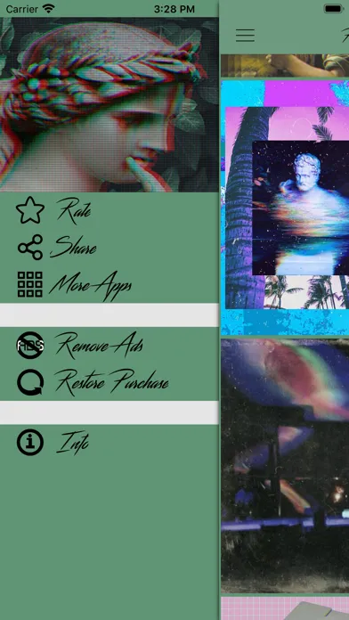 Tangkapan skrin Retrowave Wallpapers