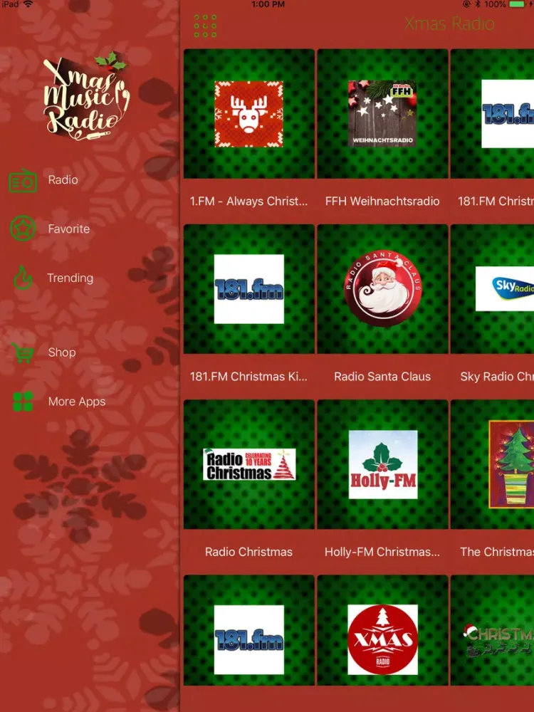 Xmas Music Radio iPad  سکرین شاٹس