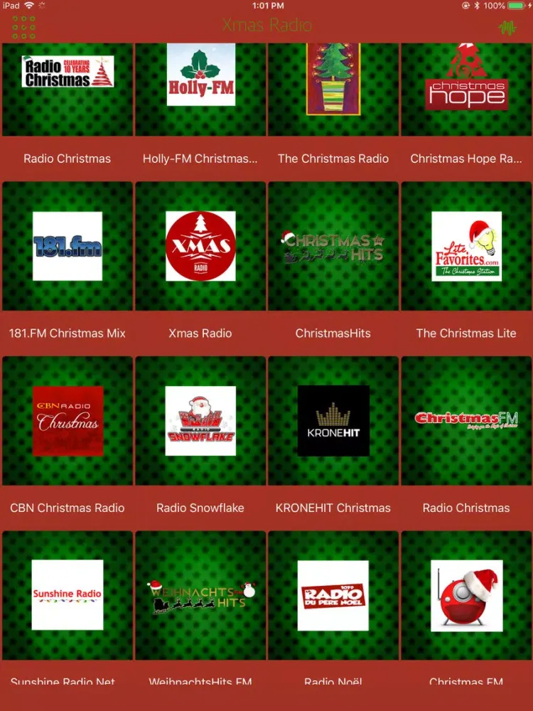Xmas Music Radio iPad  سکرین شاٹس