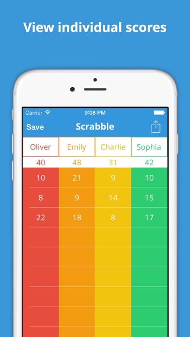 Capturas de pantalla de iSaveScore - Save your games scores for future play