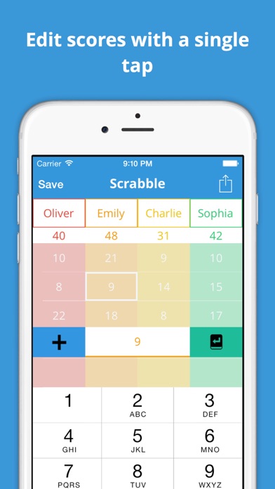 Capturas de pantalla de iSaveScore - Save your games scores for future play