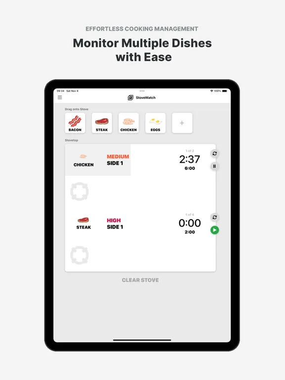 Tangkapan skrin StoveWatch iPad 