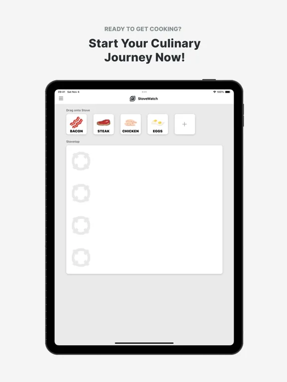 Tangkapan skrin StoveWatch iPad 