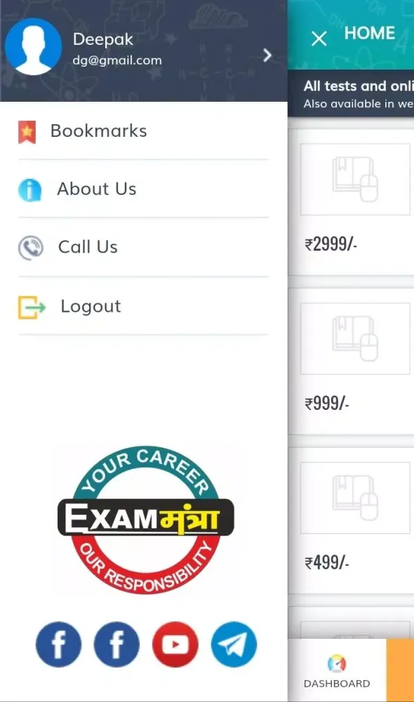 Zrzuty ekranu Exam Mantra