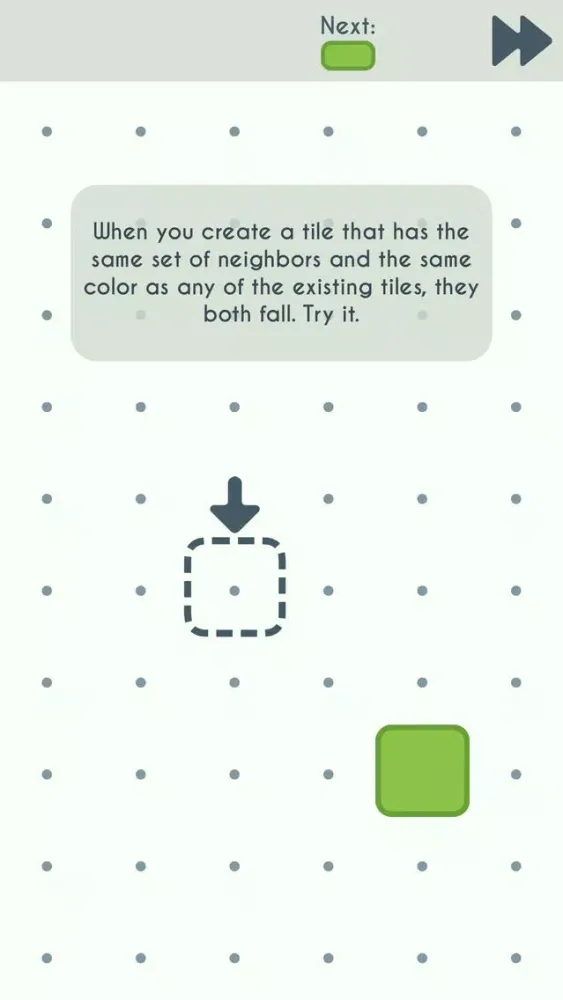 Tangkapan skrin Bicolor Tiles
