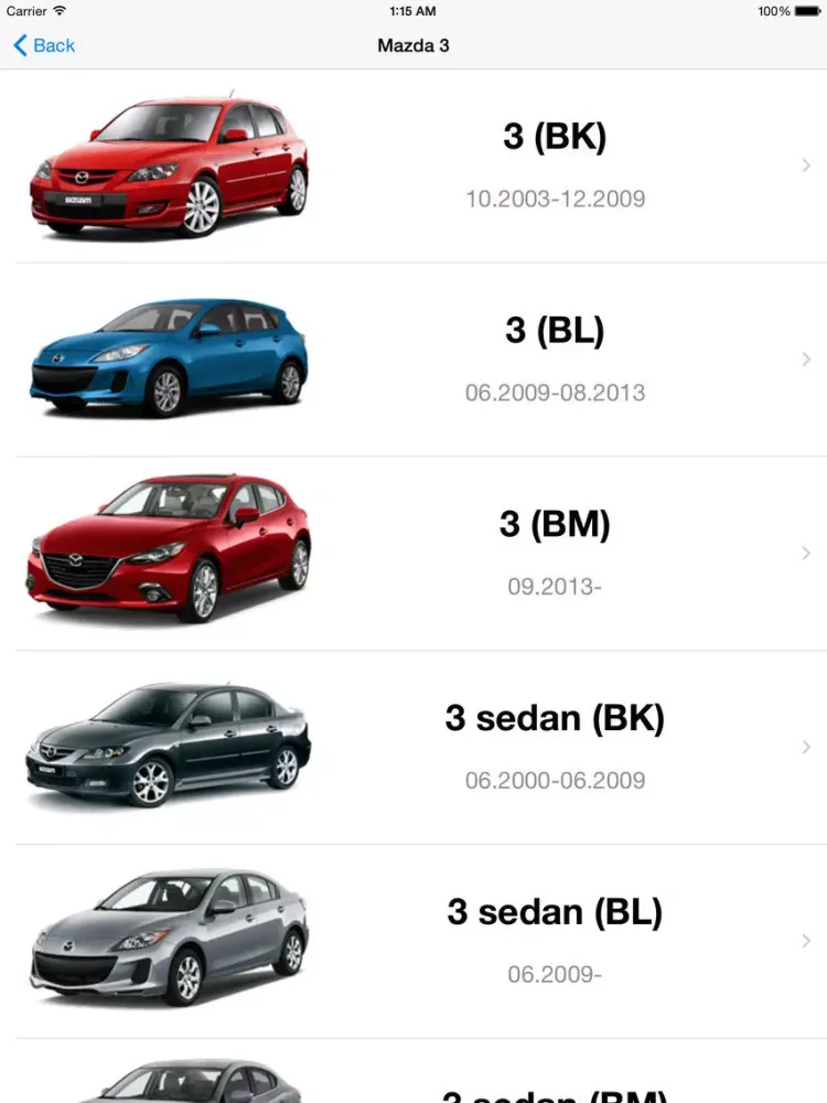 تصاویر Auto Service Info for MAZDA iPad 