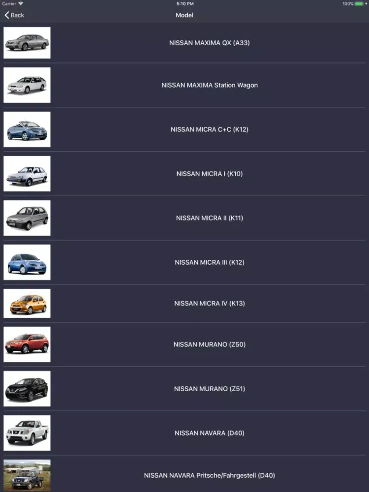 TechApp for Nissan iPad 應用截圖