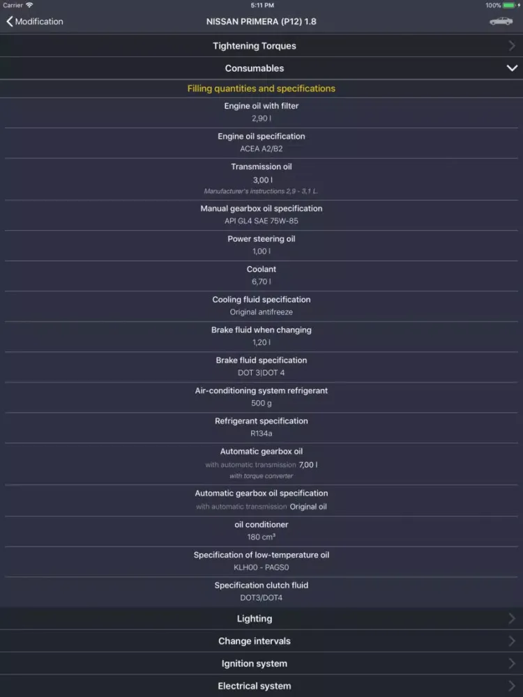 TechApp for Nissan iPad 應用截圖