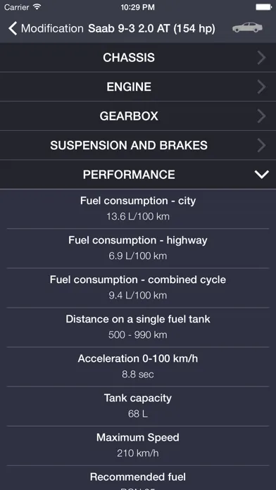 Ảnh chụp màn hình của TechApp for SAAB