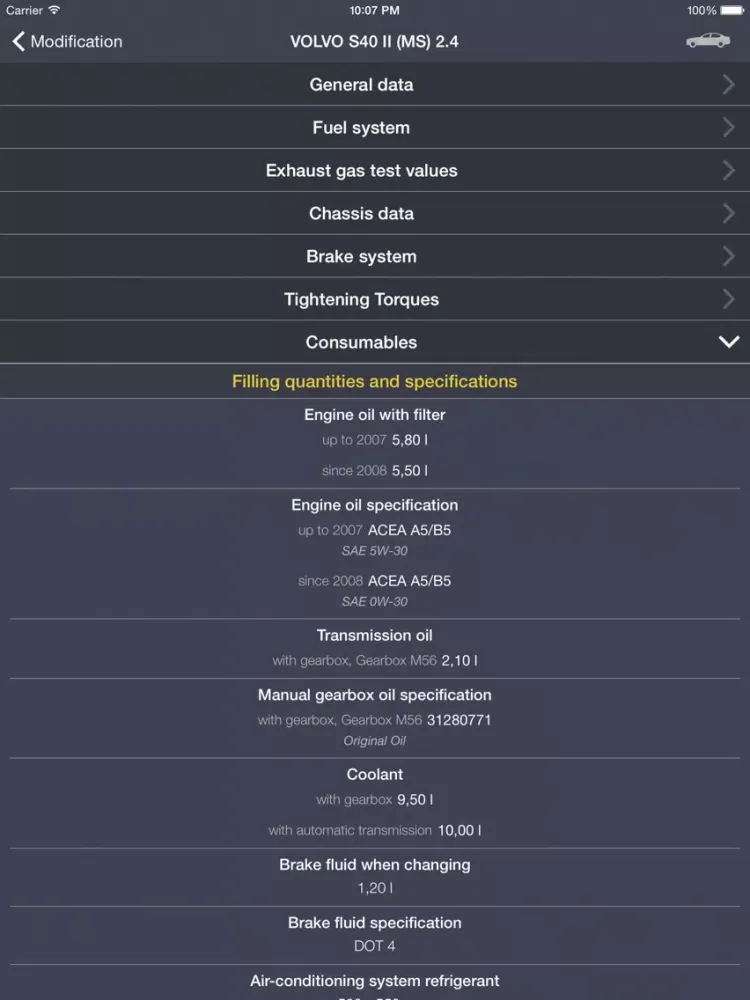 TechApp for Volvo iPad  سکرین شاٹس