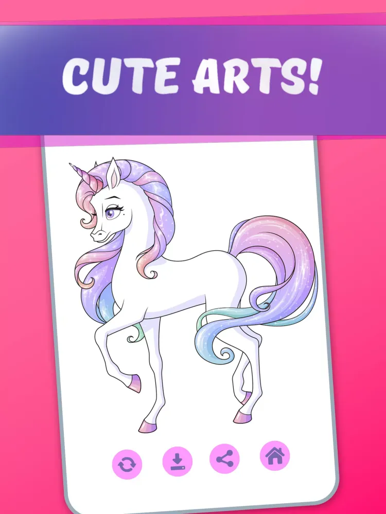 Capturas de pantalla de Rainbow Unicorn Color Numbers