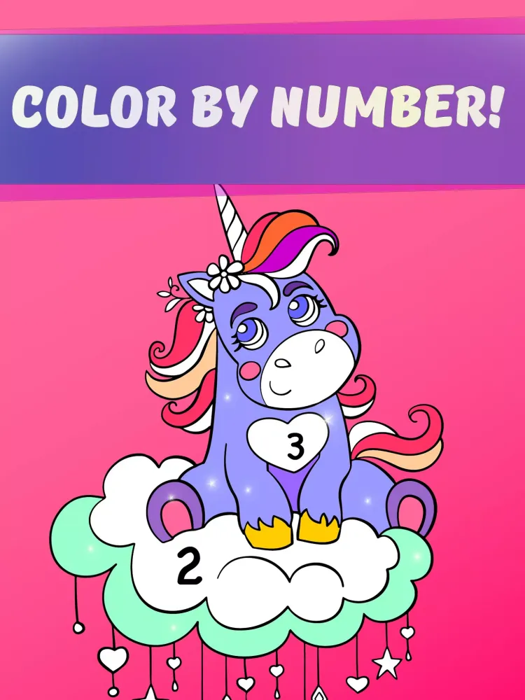 Capturas de pantalla de Rainbow Unicorn Color Numbers