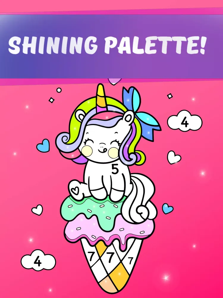 Capturas de pantalla de Rainbow Unicorn Color Numbers
