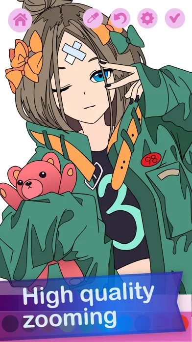 Kawaii Anime Coloring Book स्क्रीनशॉट