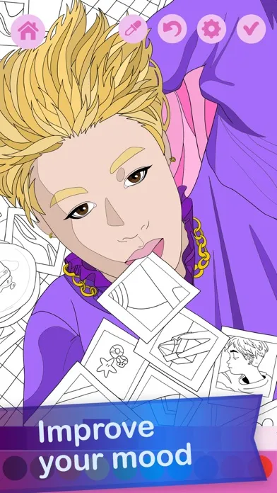 Kawaii Anime Coloring Book स्क्रीनशॉट