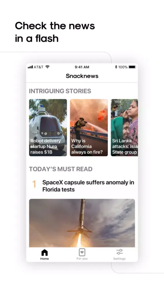 ภาพหน้าจอของ Snacknews