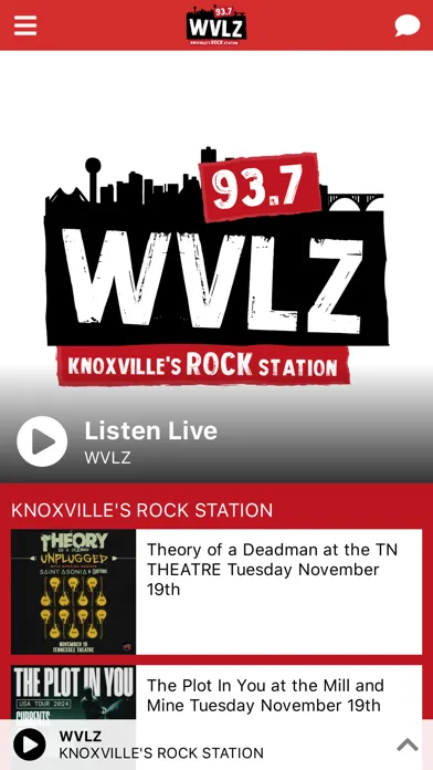 Zrzuty ekranu 93.7 WVLZ