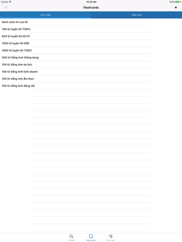 Từ Điển Anh Việt Pan Dict (Tu Dien Viet Anh) iPad  Screenshots
