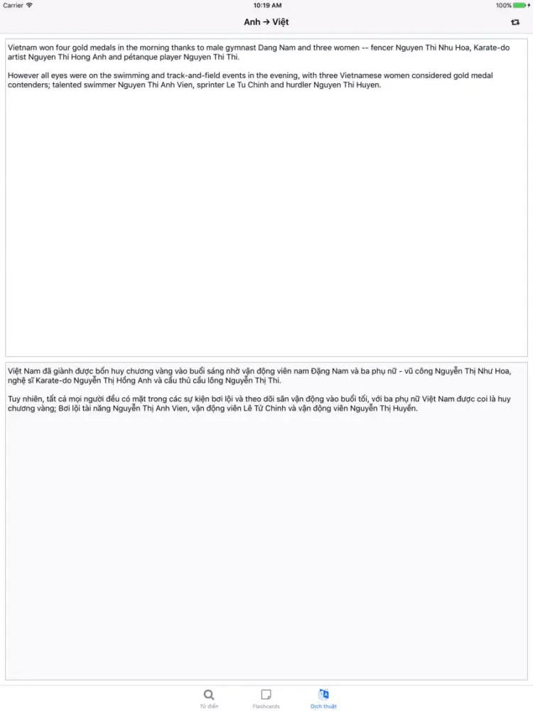 Từ Điển Anh Việt Pan Dict (Tu Dien Viet Anh) iPad  Screenshots