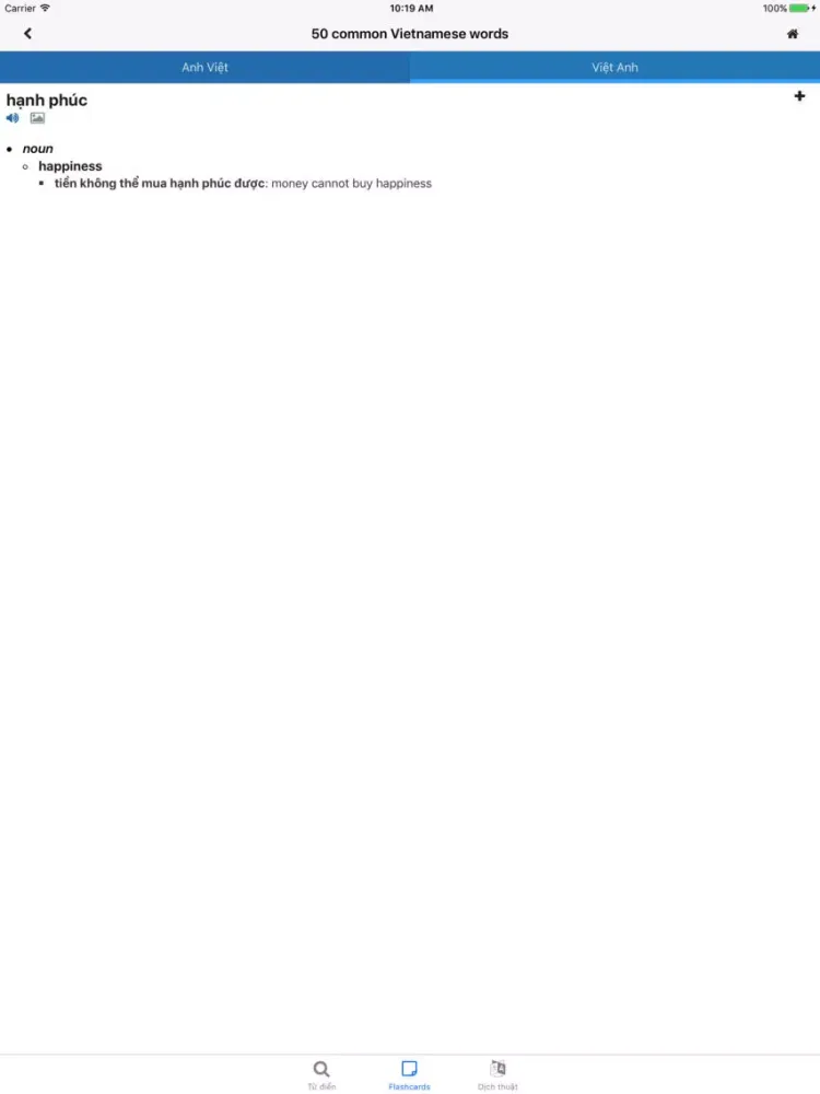 Từ Điển Anh Việt Pan Dict (Tu Dien Viet Anh) iPad  Screenshots