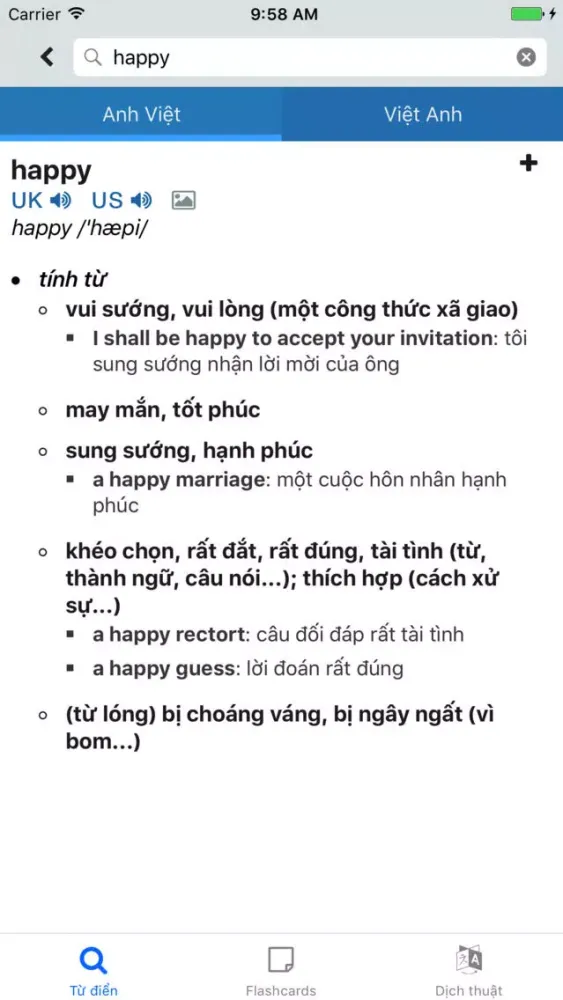 Từ Điển Anh Việt Pan Dict (Tu Dien Viet Anh) Screenshots