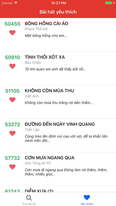 Zrzuty ekranu Tìm bài hát Karaoke 5 số