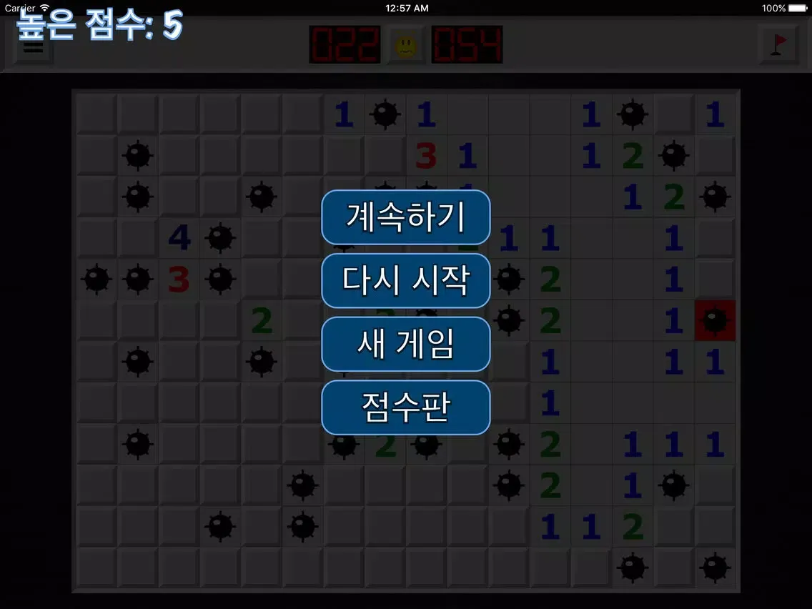 Tangkapan skrin 지뢰찾기 프리미엄 iPad 