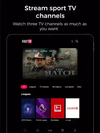 Ảnh chụp màn hình của Fast TV - Watch live sports