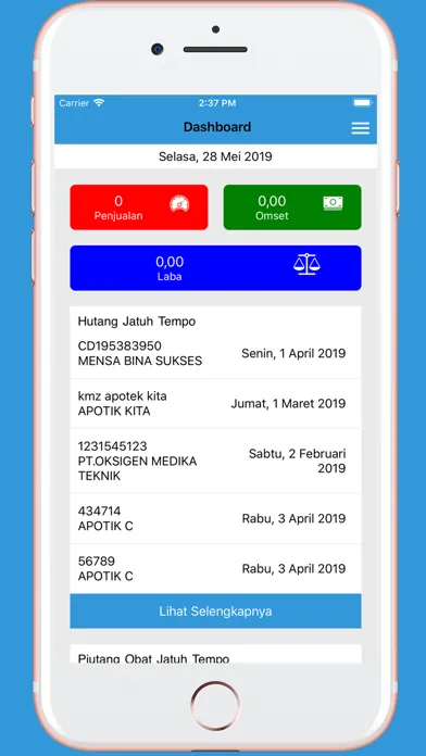 ภาพหน้าจอของ Aplikasi Apotek Klinik VMEDIS