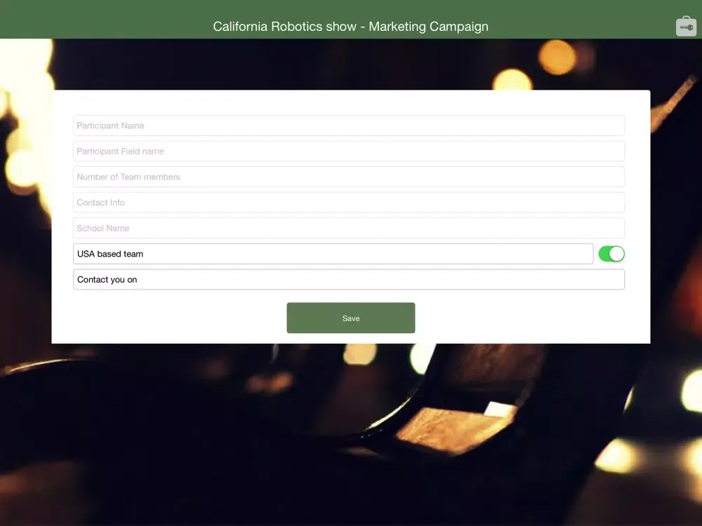 Capturas de tela do EngageFly - Tradeshow, Signups iPad 