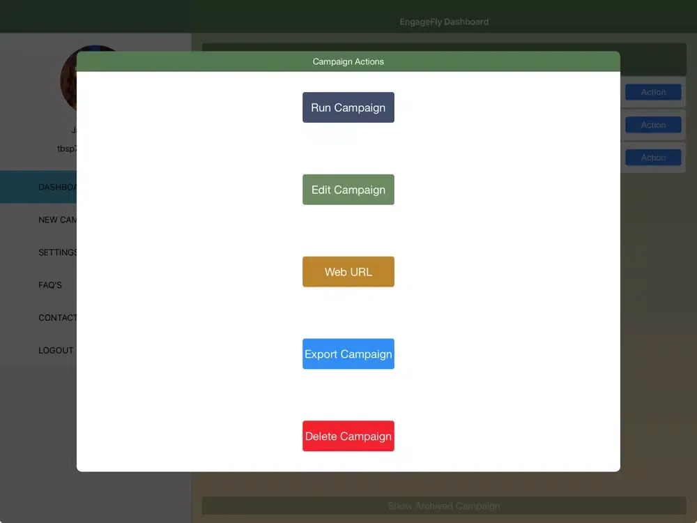 Capturas de tela do EngageFly - Tradeshow, Signups iPad 
