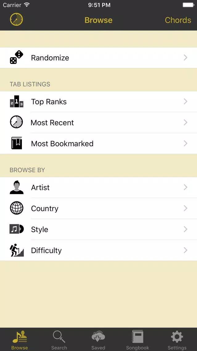 Screenshot di UkuleleTabs