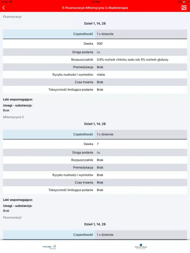 تصاویر Schematy chemioterapii iPad 