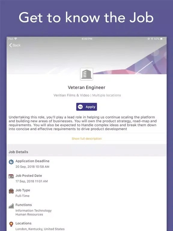 VMock Jobs - Smart Job Search iPad  Screenshots