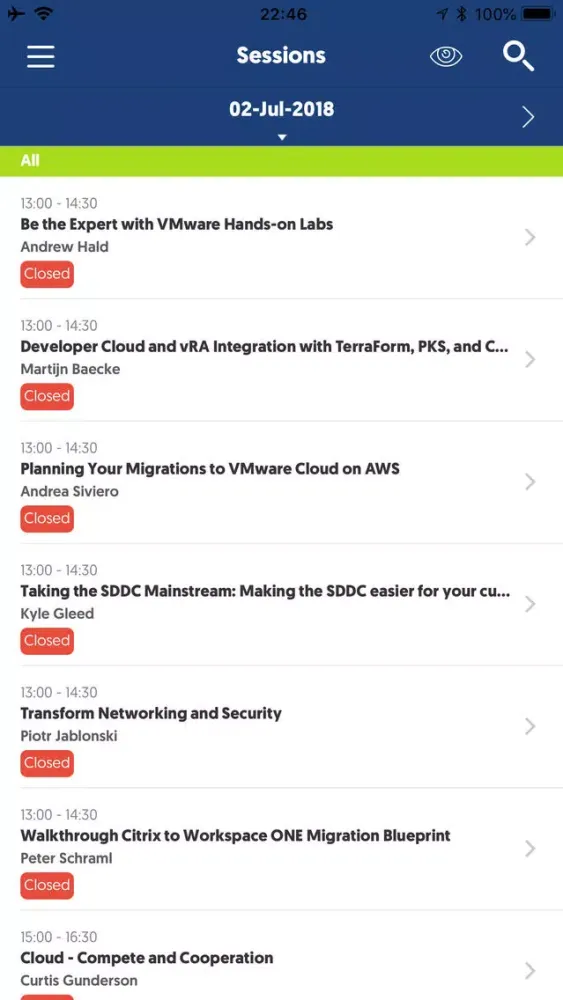 Tangkapan layar VMware EMPOWER 2018 EU