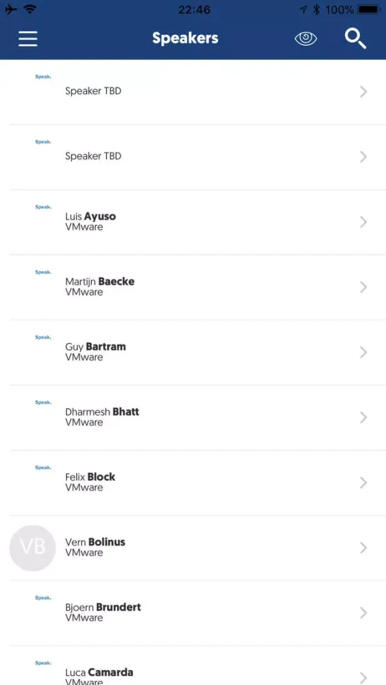 Tangkapan layar VMware EMPOWER 2018 EU