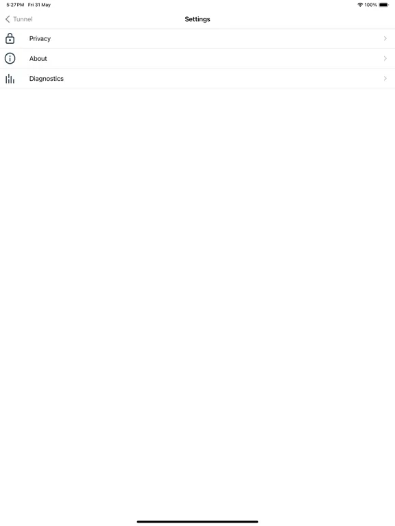 Ảnh chụp màn hình của Tunnel - Workspace ONE iPad 