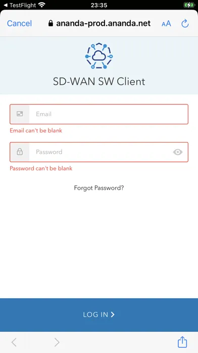 Ảnh chụp màn hình của SD-WAN Client
